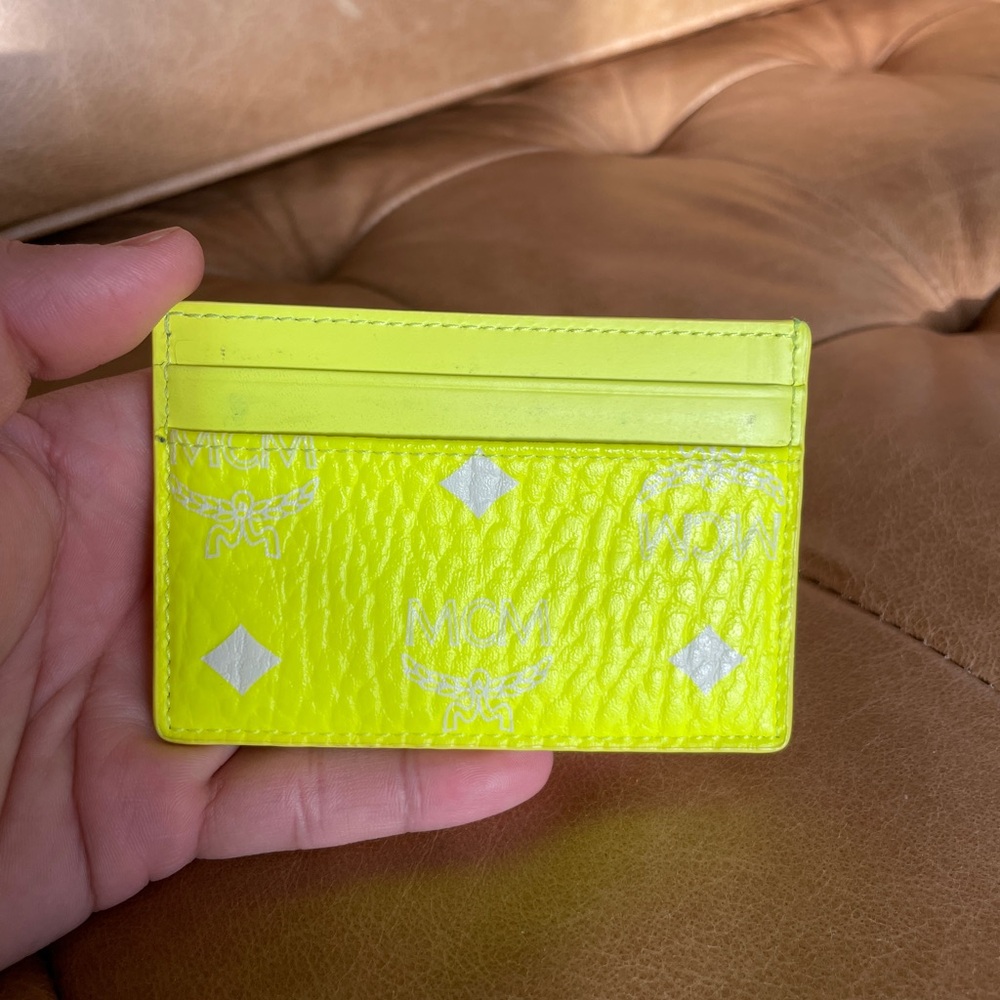 MCM Vibrant Yellow Card Holder